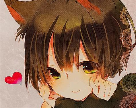 Anime Boy With Cat Ears Anime Pinterest Boys Neko Boy And Nice
