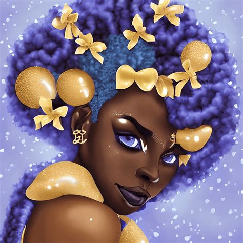 Charles Bowater Gorgeous Darkskinned Disney Girl With Afro Hair · Creative Fabrica