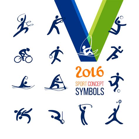 Sports Icons Set Symbol Sport Concept Recreation 323120 Vector Art At