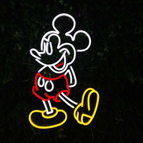 Mickey Mouse Neon Light For Room Cartoon Neon Sign For Kids Room