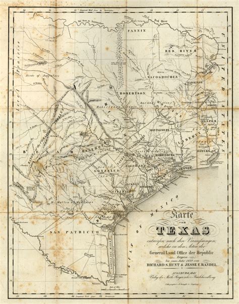 1830 First Edition Of The Austin Map Of Texas The Map Of Texas I