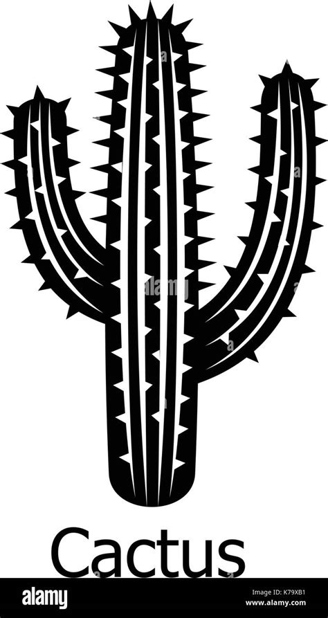 Cactus Icon Simple Black Style Stock Vector Image And Art Alamy