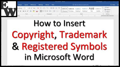 How To Insert Trademark Copyright And Registered Symbols In Microsoft