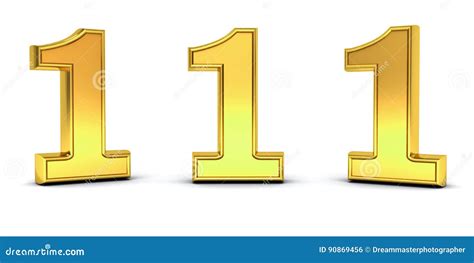 One Gold Number Over Black Symbol Of The Number One Royalty Free