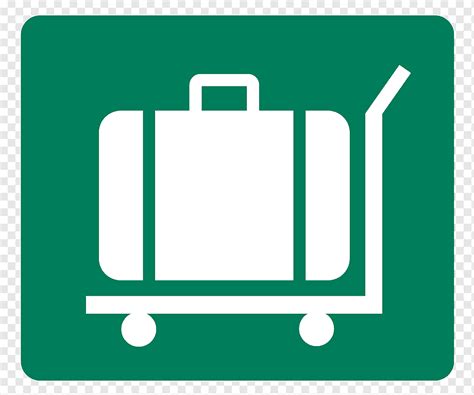 Zeichen Schiene Transport Symbol Piktogramm Gepäck Symbol Winkel