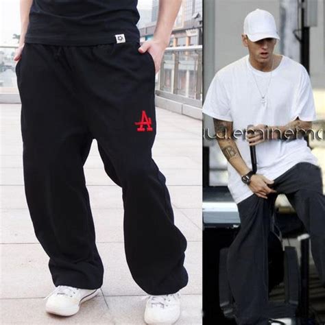 Eminem Hip Hop Harem Pants Men Pure Cotton Parkour Outdoors Sports
