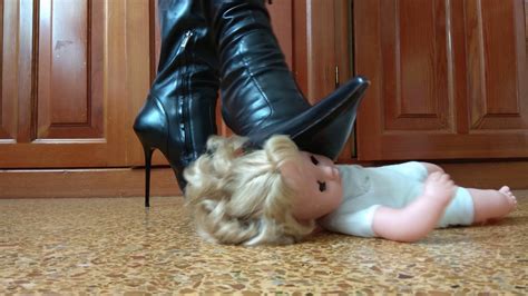 Crush Trample Doll Under Pointy Stiletto Boots Youtube