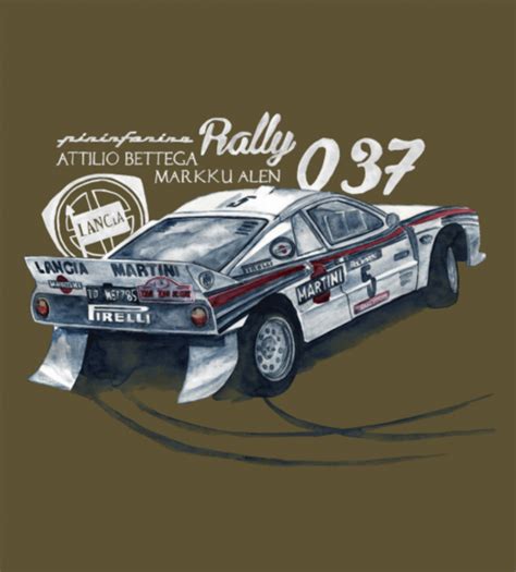 Lancia 037 Rally T Shirt By Dareba Via Teepublic Choice Gear
