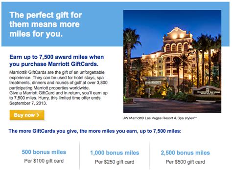 Use of this card confirms acceptance of. Earn 7,500 United MileagePlus Miles Buying Marriott Gift ...