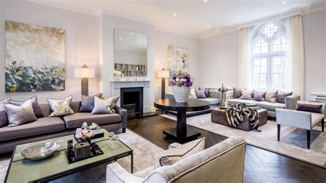 Drawing Room With Two Seating Areas In Refurbished Property In Grey