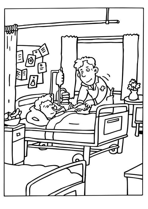 The doctor loves earth, so he makes. Free printable Hospital coloring pages