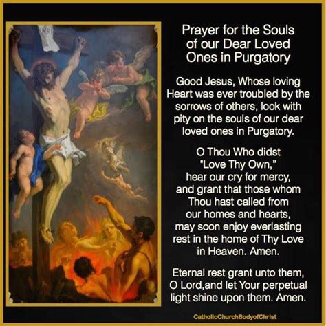 Prayer For The Holy Souls In Purgatory Catholic Faith Prayer Faith