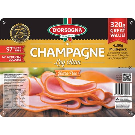 Dorsogna Champagne Leg Ham 4 Pack Woolworths