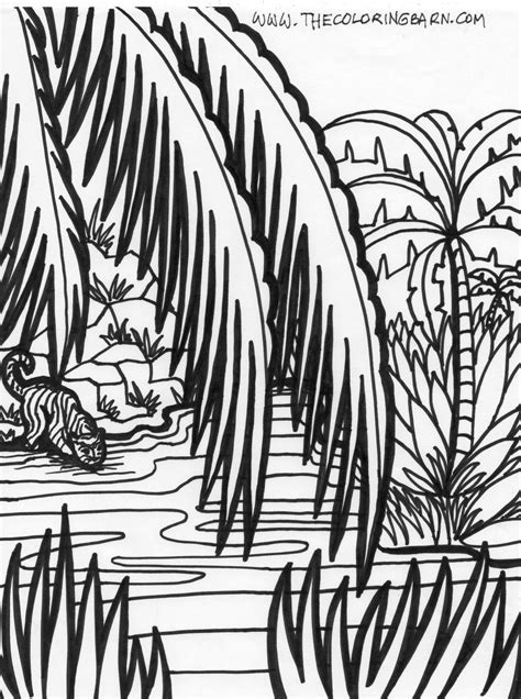 Free printable coloring sheets for kids. Jungle Scene Coloring Pages | ... pages sheets and ...