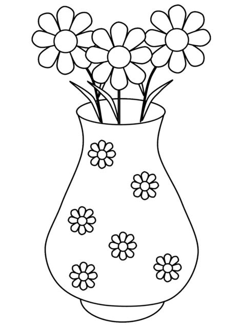 Vase Coloring Pages - GetColoringPages.com Magnolia diy embroidery diamond painting 5d vase flowers cross stitch full rhinestones mosaic kit wall stickers home decoration.