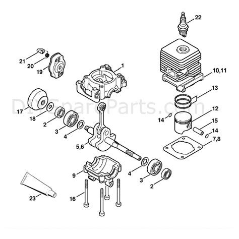 Stihl Fs 46 Brushcutter Fs46 Z Parts Diagram Crankcase Cylinder