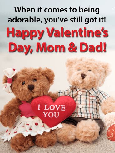 What's valentine's day without candy? Adorable Pair - Happy Valentine's Day Card for Parents ...