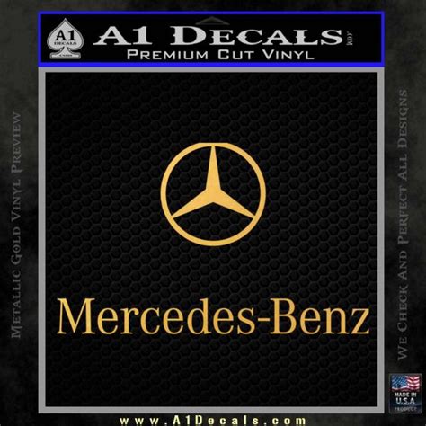 Mercedes Benz Logo Stacked Decal Sticker A1 Decals