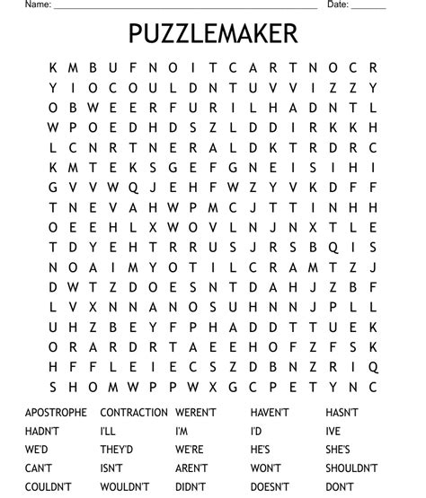 Puzzlemaker Word Search Wordmint