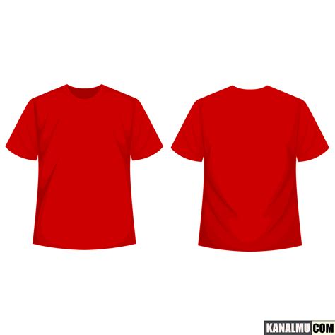 Desain Kaos Polos Merah Depan Belakang Desain Baju