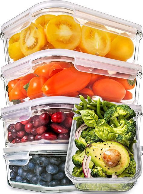 Buy Prep Naturals Glass Meal Prep Containers Food Prep Containers