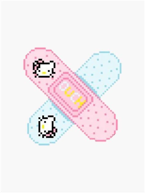 Cute Aesthetic Band Aid With Pastel And Cute Colours Sticker For Sale