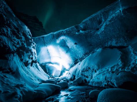 3840x2160 Ice Cave Night Ice 4k Wallpaper Hd Nature 4k Wallpapers
