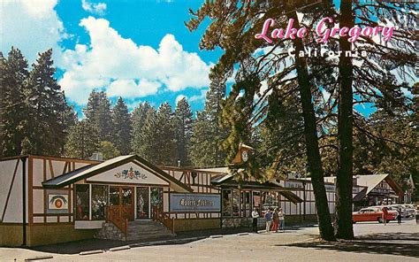 Vintage Postcard Crestline Ca Goodwins Market Lake Gregory San