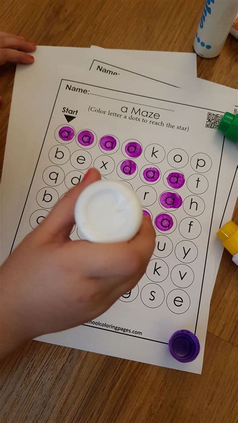 The outcome is a sophisticated prediction about the colors of the people and objects in a picture, but like any prediction, it could be. Letter A "10 free Dot Markers coloring pages" | Dot ...