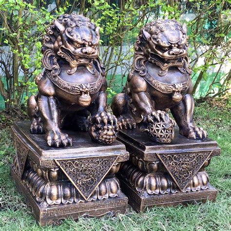 Foo Dog Statue Animal Sculptures Chinese Lion Sculptures