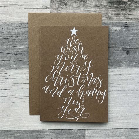 calligraphy handlettered christmas tree card hayley remde designs