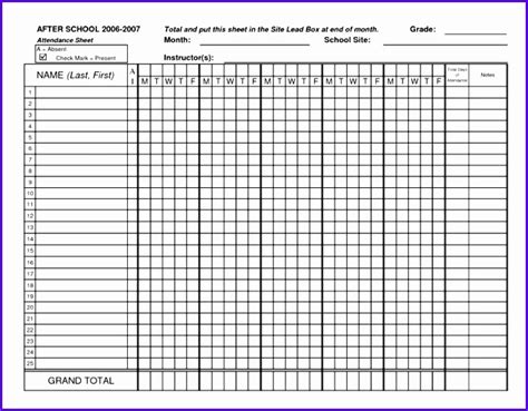8 Excel Attendance Template Excel Templates