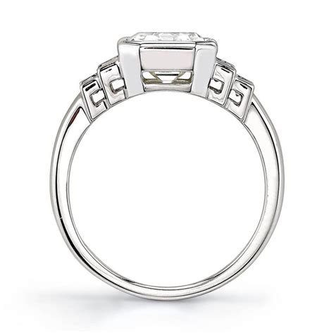 Rhodium plated sterling silver solitaire ring, 2.5 carat emerald cut cubic zirconia wedding ring for women, for wedding, engagement, anniversary, promise, gift, marriage. 2.31 Carat Emerald cut Diamond platinum Engagement Ring at ...