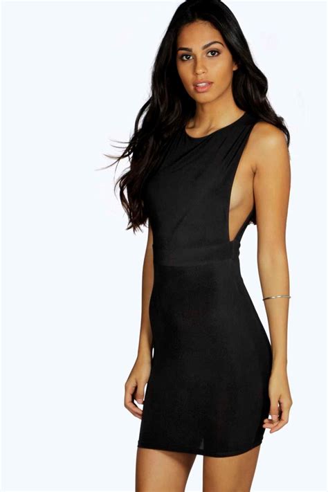 Boohoo Womens Agnes Slinky Drop Armhole Bodycon Dress Ebay