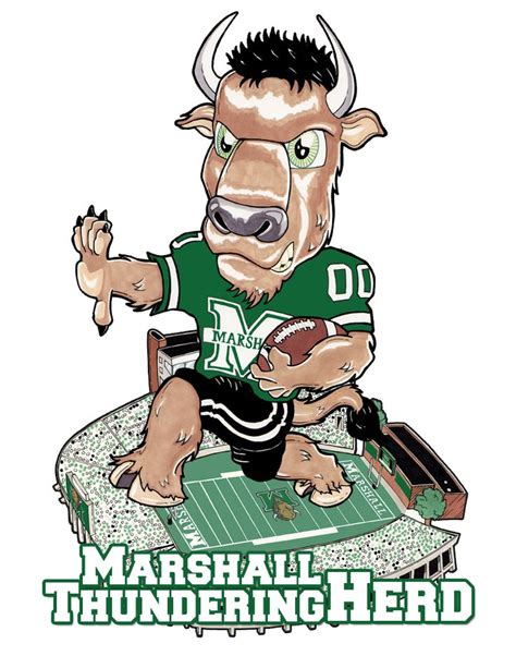 Marshall Mascot Mascot Sports Art Cave Illustrations