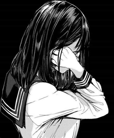 Top 999 Sad Anime Girl Black And White Wallpaper Full Hd 4k Free To Use