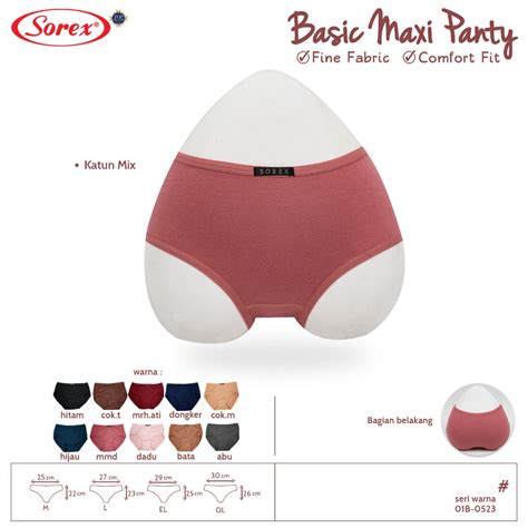 Jual Celana Dalam Basic Panty Bahan Katun Mix Sorex 1178 Comfort Fit Mlxlxxl Shopee Indonesia