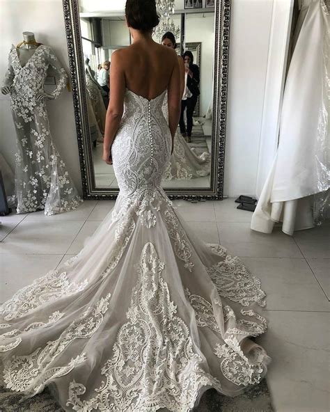 Sweetheart Full Lace Mermaid Wedding Dress 2020 Sexy