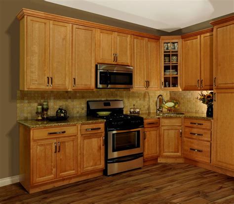 Kitchen inspiration ~ gray paint color with honey oak cabinets. Full Image for Superb Honey Oak Cabinets With Dark Wood ...