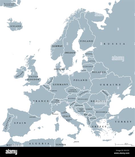 Map Europe Countries Labeled