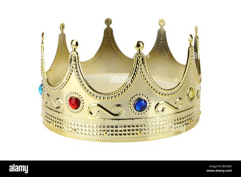 Golden Crown Recorte Aislado Sobre Fondo Blanco Fotografía De Stock Alamy