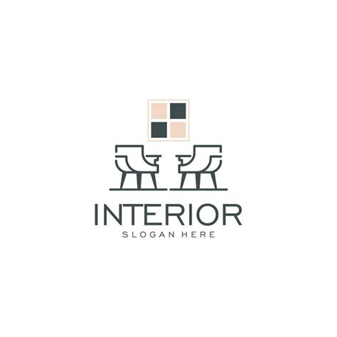Premium Vector Interior Room Furniture Gallery Logo Design