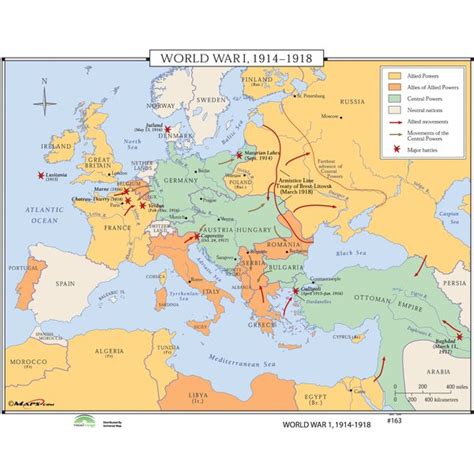 Universal Map World History Wall Maps World War I 1914 1918 Wayfairca