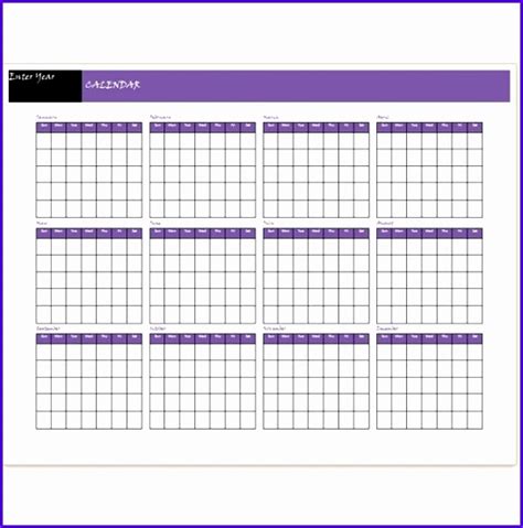 10 Year Calendar Template Excel Excel Templates Excel Templates