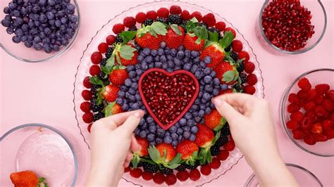 Easy Fruit Tray Healthy Valentines Day Treats Youtube