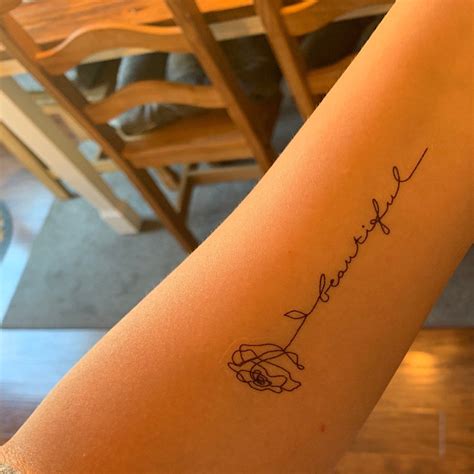 Check out our cursive tattoo selection for the very best in unique or custom, handmade pieces from our tattooing shops. 2 rose beautiful temporary tattoos /flower stem word ...