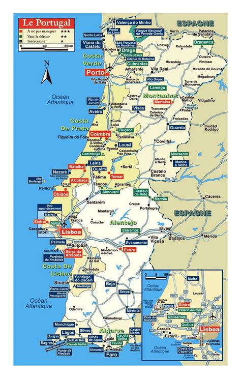 Large Detailed Political And Administrative Map Of Portugal With Roads