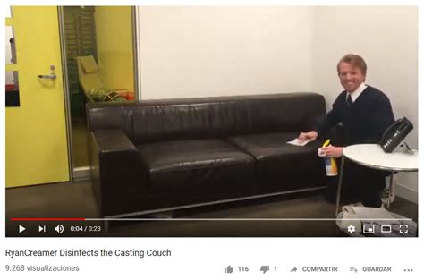 ryancreamer disinfects the casting couch the casting couch know your meme