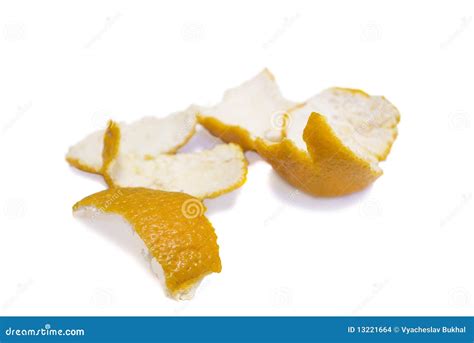 Orange Peel Isolated On White Background Stock Photo Image Of Peel