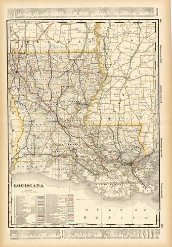 Louisiana Railroad Map Art Source International